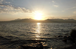 Coucher de soleil sur le lac Paravani