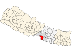 Localisation du district de Parsa