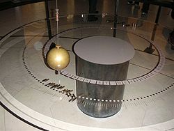 Le Pendule de Foucault au Musée des arts et métiers (Paris), où se déroule une partie de l’intrigue du livre.