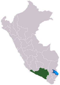 Localisation de la région Arequipa