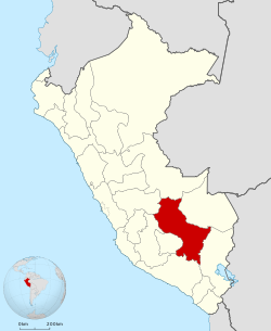 Localisation de la région Cusco