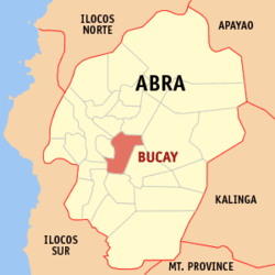 Localisation de Bucay (en rouge) dans la province d'Abra.