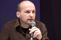 Pierre Senges au Salon du livre de Paris en mars 2010