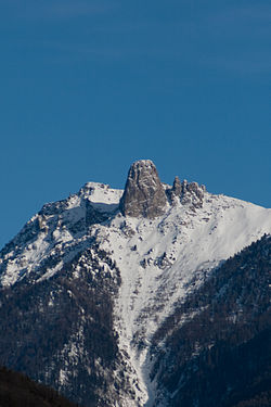 La Pierre Avoi vue depuis le val de Trient.