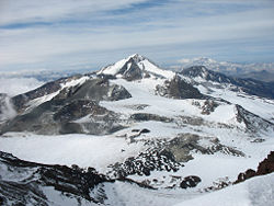 Le Peteroa vu depuis le sommet du Planchón.