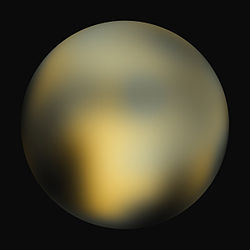 Pluton vu par Hubble en 2010[1].