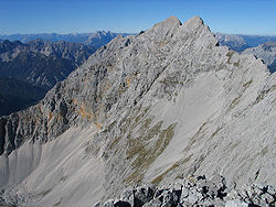 Praxmarerkarspitze depuis le Kaskarspitze