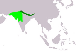 Répartition en Asie du Sud-Est de: