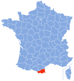 Localisation des Pyrénées-Orientales en France