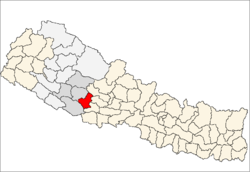 Localisation du district de Pyuthan