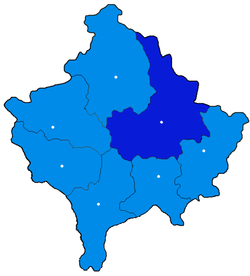 Situation du district de Priština au Kosovo