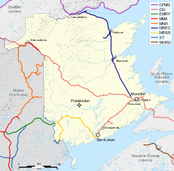 Railways of New Brunswick map-fr.svg