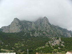 Vue du Djebel Ressas depuis le nord-ouest