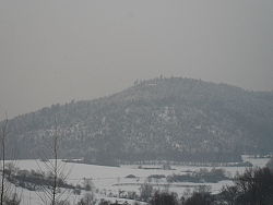 Aspect hivernal du Rittempierre depuis l'autre versant de la vallée de Robache