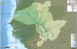 Carte du bassin versant du fleuve Sénégal
