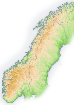 Carte des Alpes scandinaves.