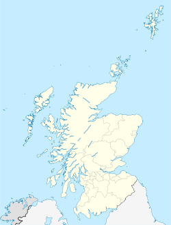 Localisation de l'escalier de Neptune sur la carte de l'Écosse.