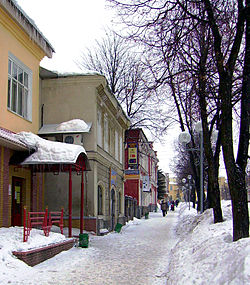 La rue Lénine à Semionov.