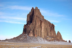 Vue de Shiprock en 2006.