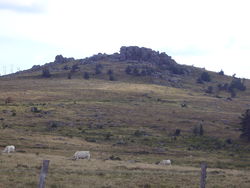 Le signal de Randon vu du col du Cheval Mort (1 454 m)