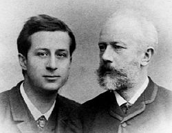 Ziloti (à gauche) avec Tchaïkovski