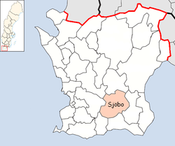Carte de localisation de la commune dans son comté.