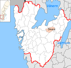 Carte de localisation de la commune dans son comté.