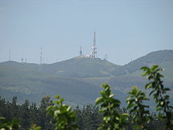Antennes de communication sur le sommet du Sollube.