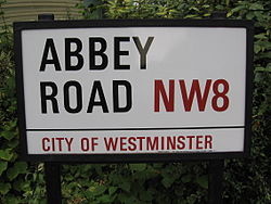 La plaque de la rue Abbey Road en 2006.