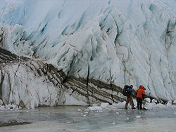 Touristes devant le glacier Taylor