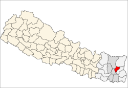 Localisation du district de Terhathum