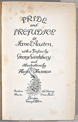 Page de titre d'une édition illustrée par Hugh Thomson(1894)