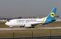 Un avion de l’Ukraine International Airlines.