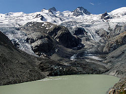 Vue du glacier Roseg