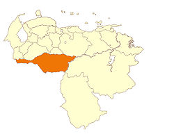 Localisation de l'État d'Apure
