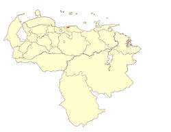 Localisation du District Fédéral de Caracas