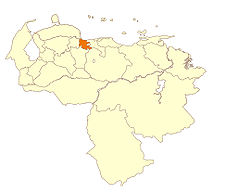 Localisation de l'État de Carabobo