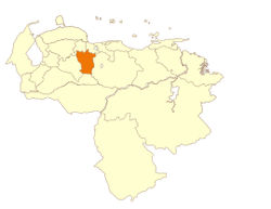 Localisation de l'État de Cojedes
