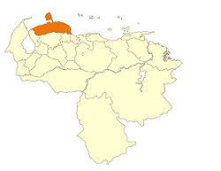 Localisation de l'État de Falcón