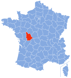 Localisation de la Vienne en France
