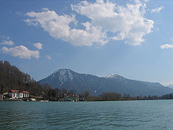 Le Wallberg vu depuis le lac de Tegern