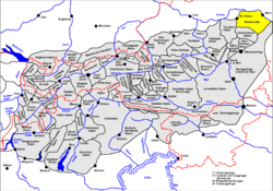 Carte de localisation du Wienerwald.