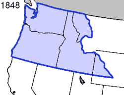Le territoire de l'Oregon en 1848