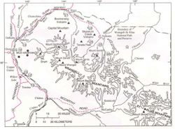 Carte des montagnes Wrangell