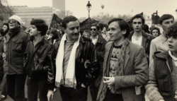 L’écrivain Yves Navarre et Jean Le Bitoux en avril 1981.