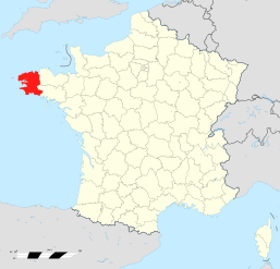 Localisation du Finistère en France