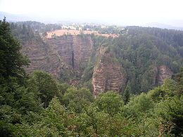 L'abîme de Bramabiau, vue du panorama