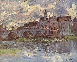 Pont de Moret-sur-Loing selon Alfred Sisley vers 1885.
