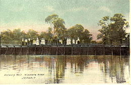 Le barrage Antwerp sur la rivière Wimmera à Jeparit