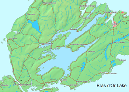 Plan du lac Bras d'Or